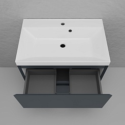 Style Line Тумба под раковину Манхэттен 70 Plus эмаль графит матовая – фотография-4